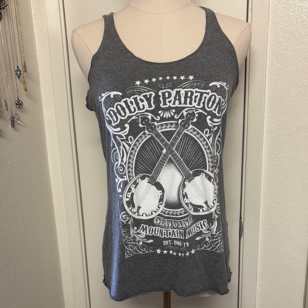 Dolly Parton grey Tank Top